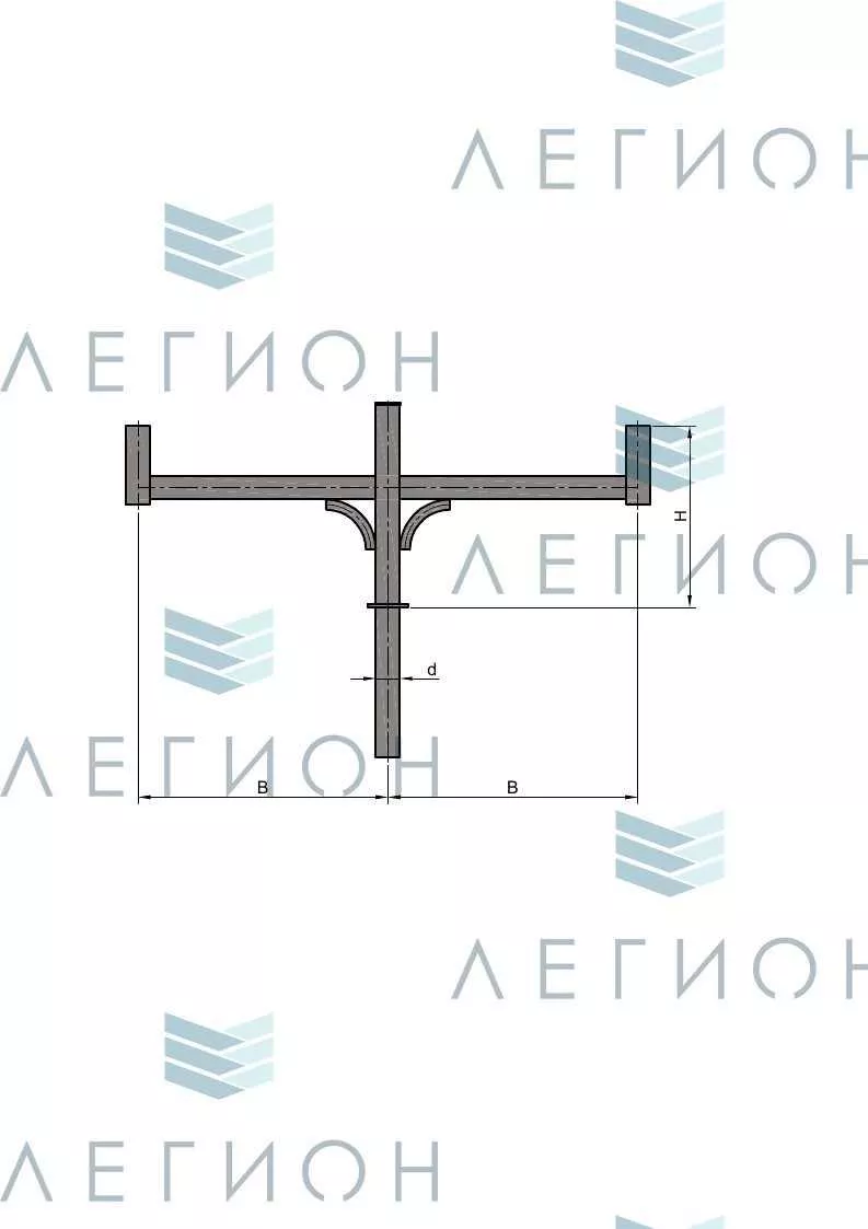 К58-0,3-0,6-1-5 кронштейн двухрожковый