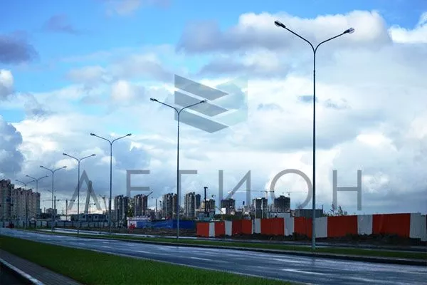 Установка опор наружного освещения